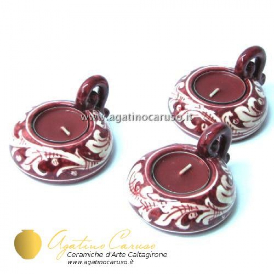 Amosfun Elegante Portacandele Fantasma in Ceramica Portacandele di