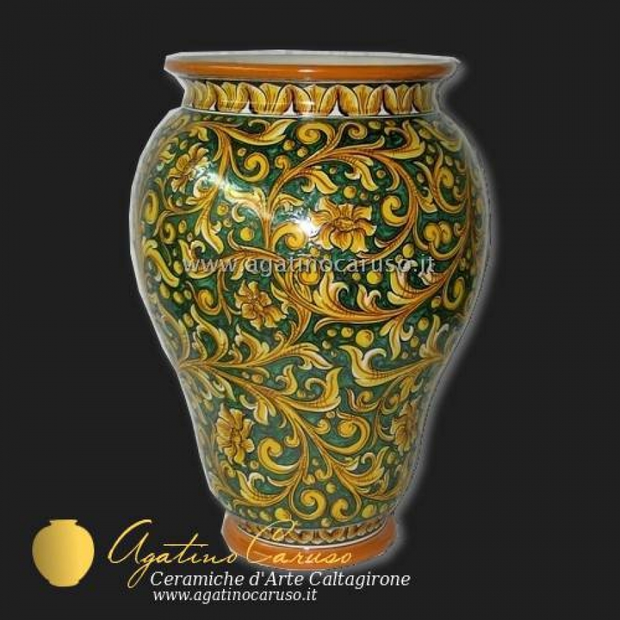 Portaombrelli in ceramica di Vietri - Decoro Borbone - CERAMICA